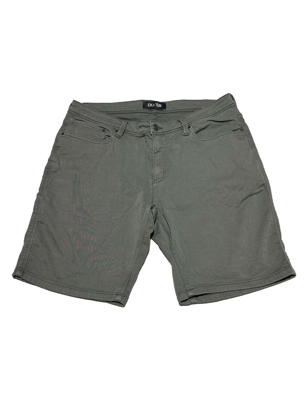 DUER Men Nature 2X Shorts 38x10 Desert Khaki N2X10 Stretch Chino Gray
